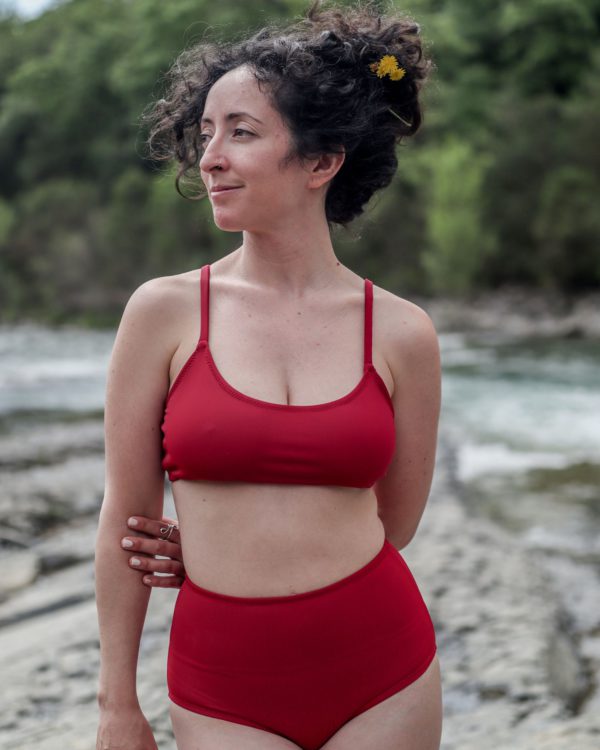 Bikini braga alta - Bikini rojo