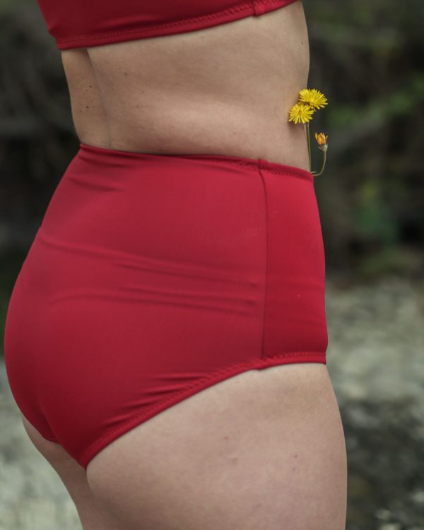 Bikini braga alta - Bikini rojo - Imagen 3